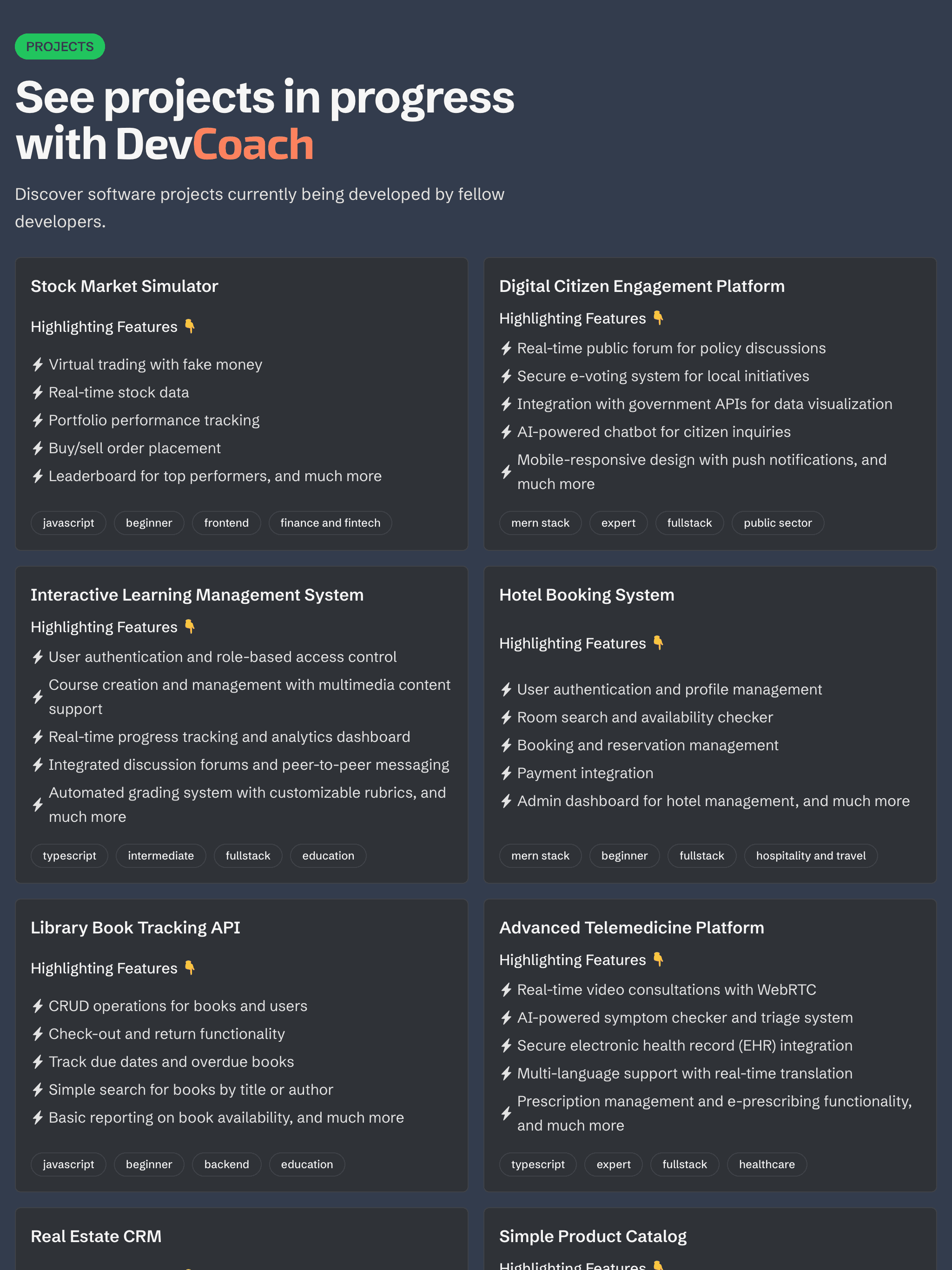 Landing page
