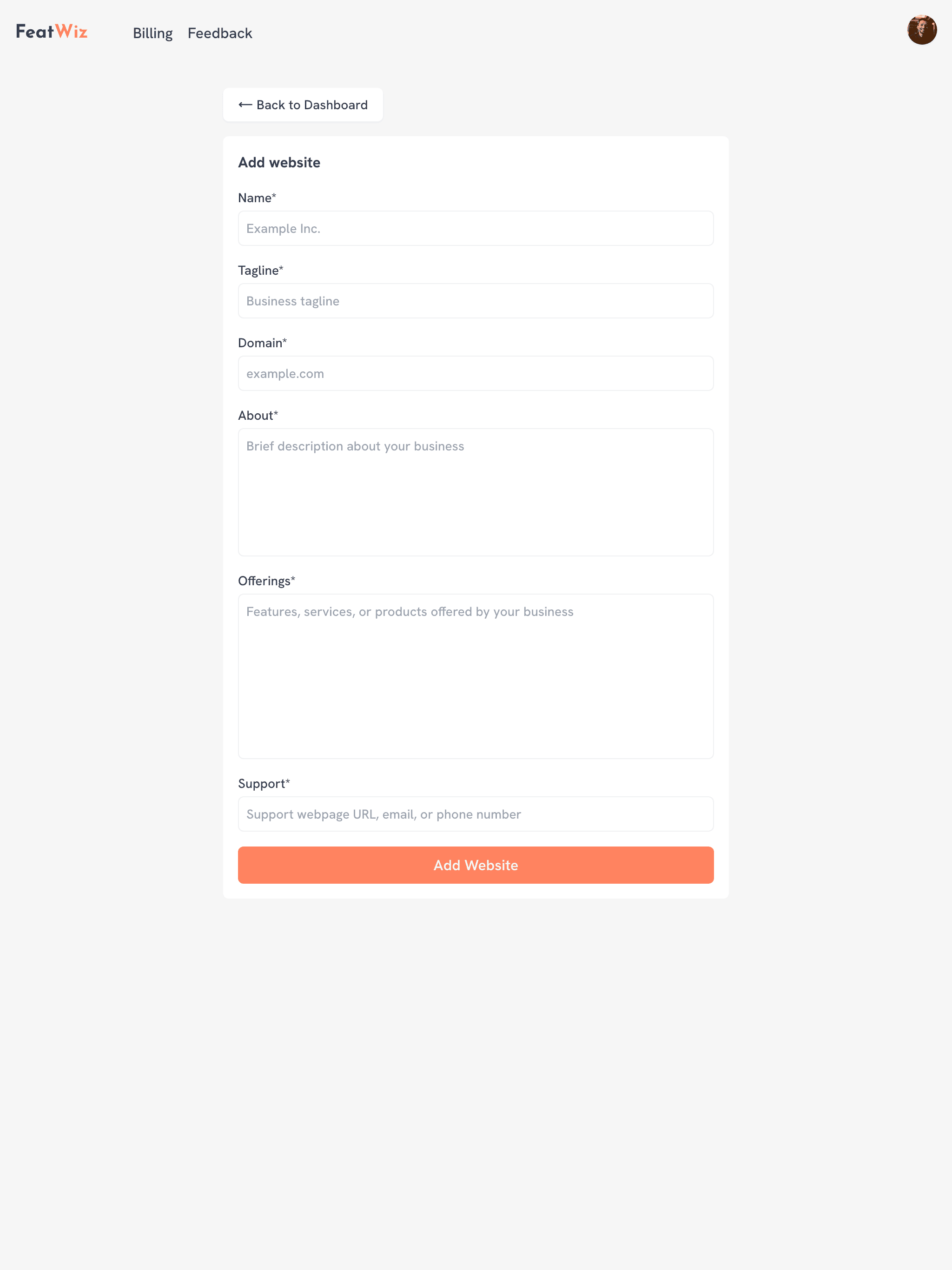 Add website page