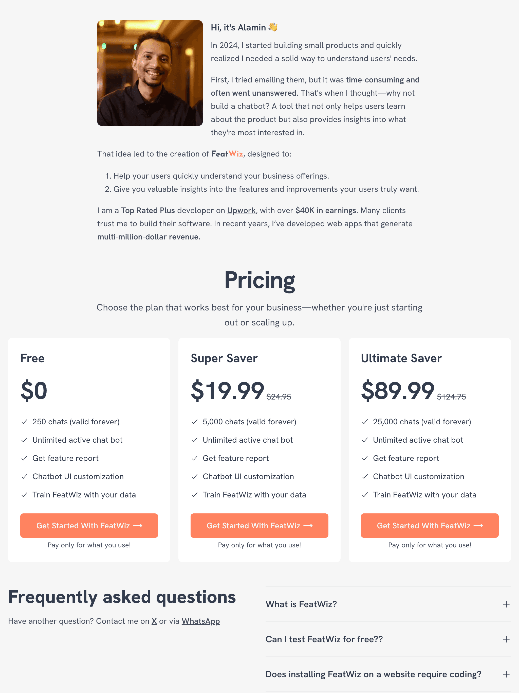 Landing page