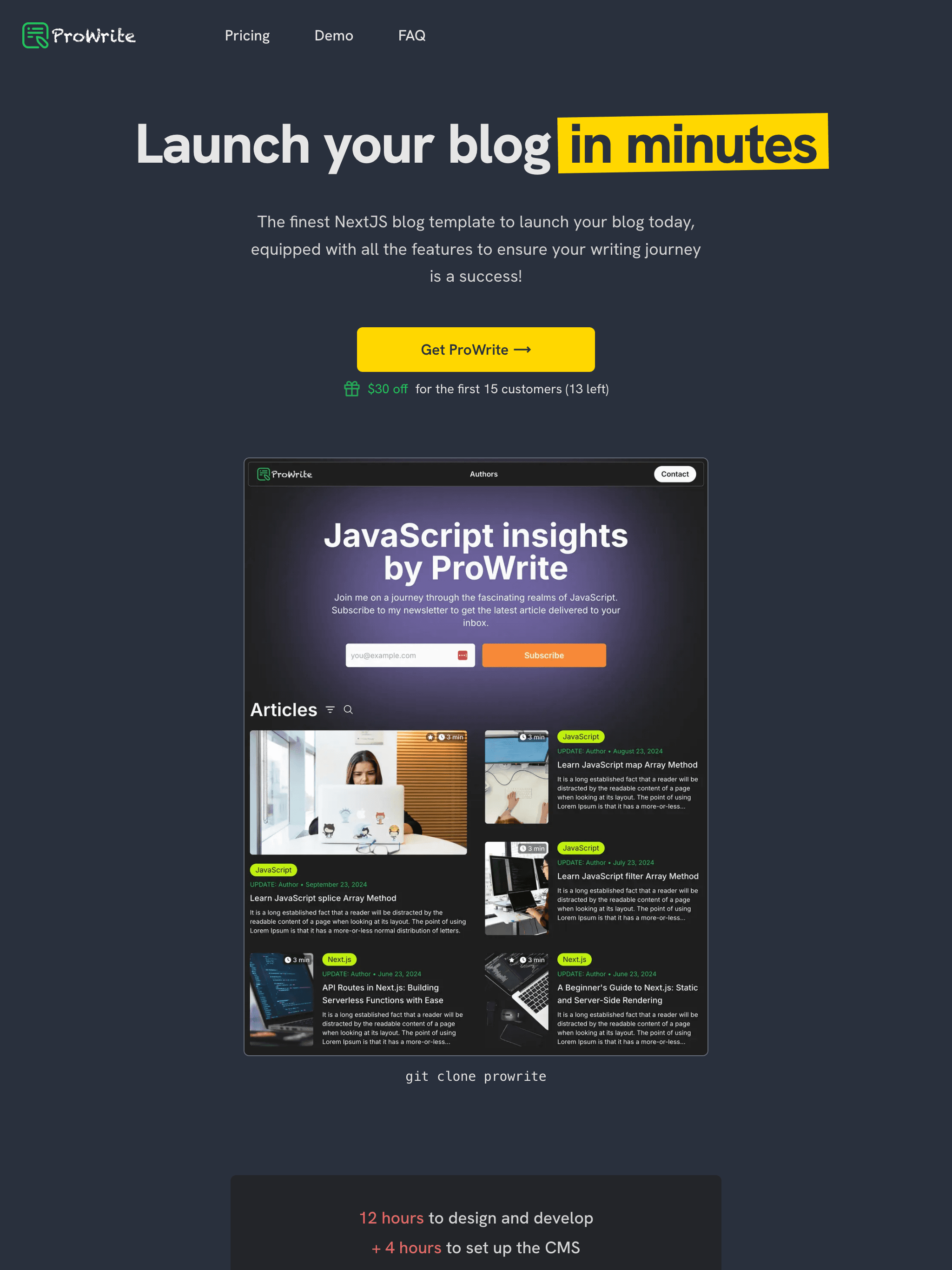Landing page