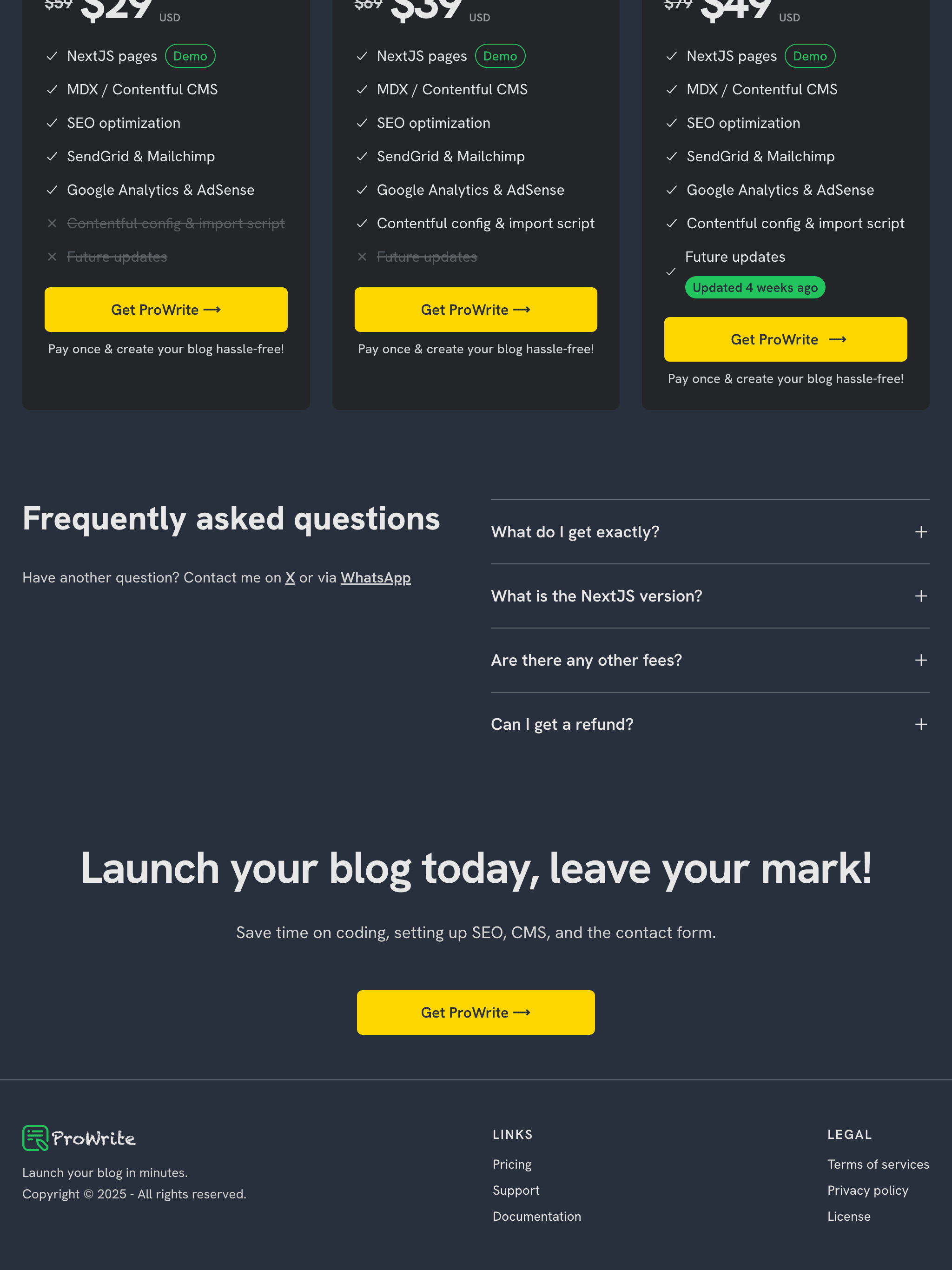 Landing page